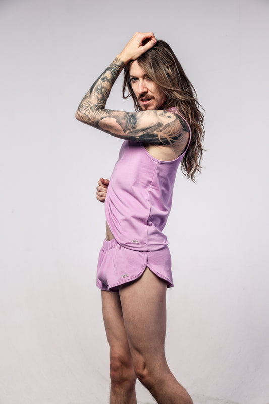 SUKREW 1x Shorts + 1x Vest Multipack Pale Magenta