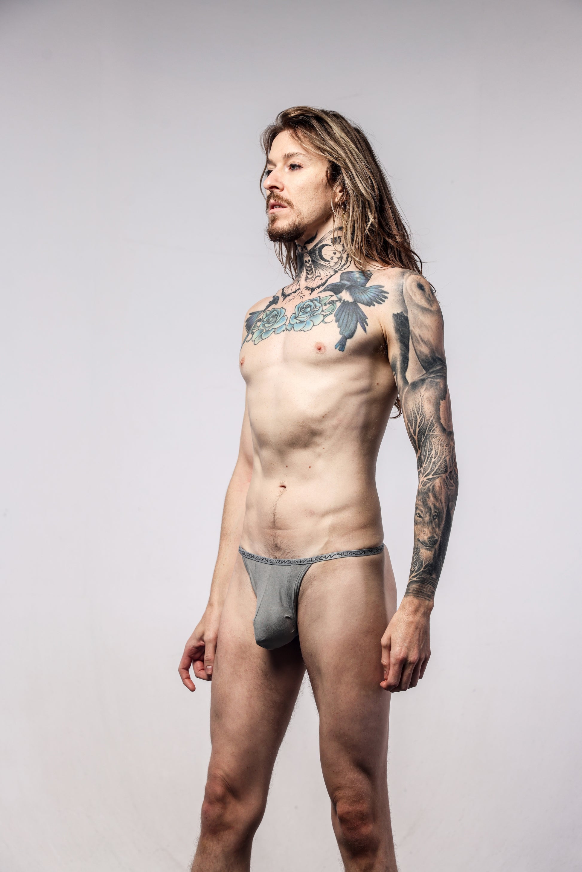 SUKREW G-String Multipack 1x Pale Magenta + 1x Studio Grey + 1x Blonde Yellow