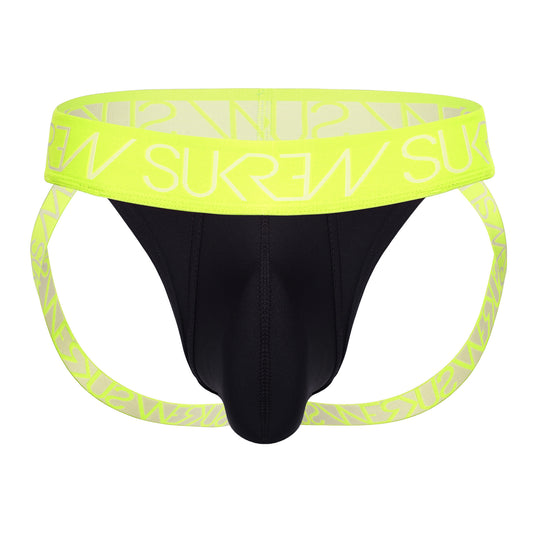 SUKREW Jockstrap Underground Black/Acid Yellow