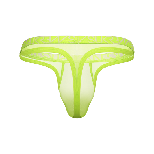 SUKREW Sheer Low-rise Thong Acid Yellow