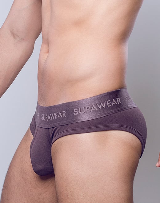 SUPAWEAR Ribbed Brief Peppercorn