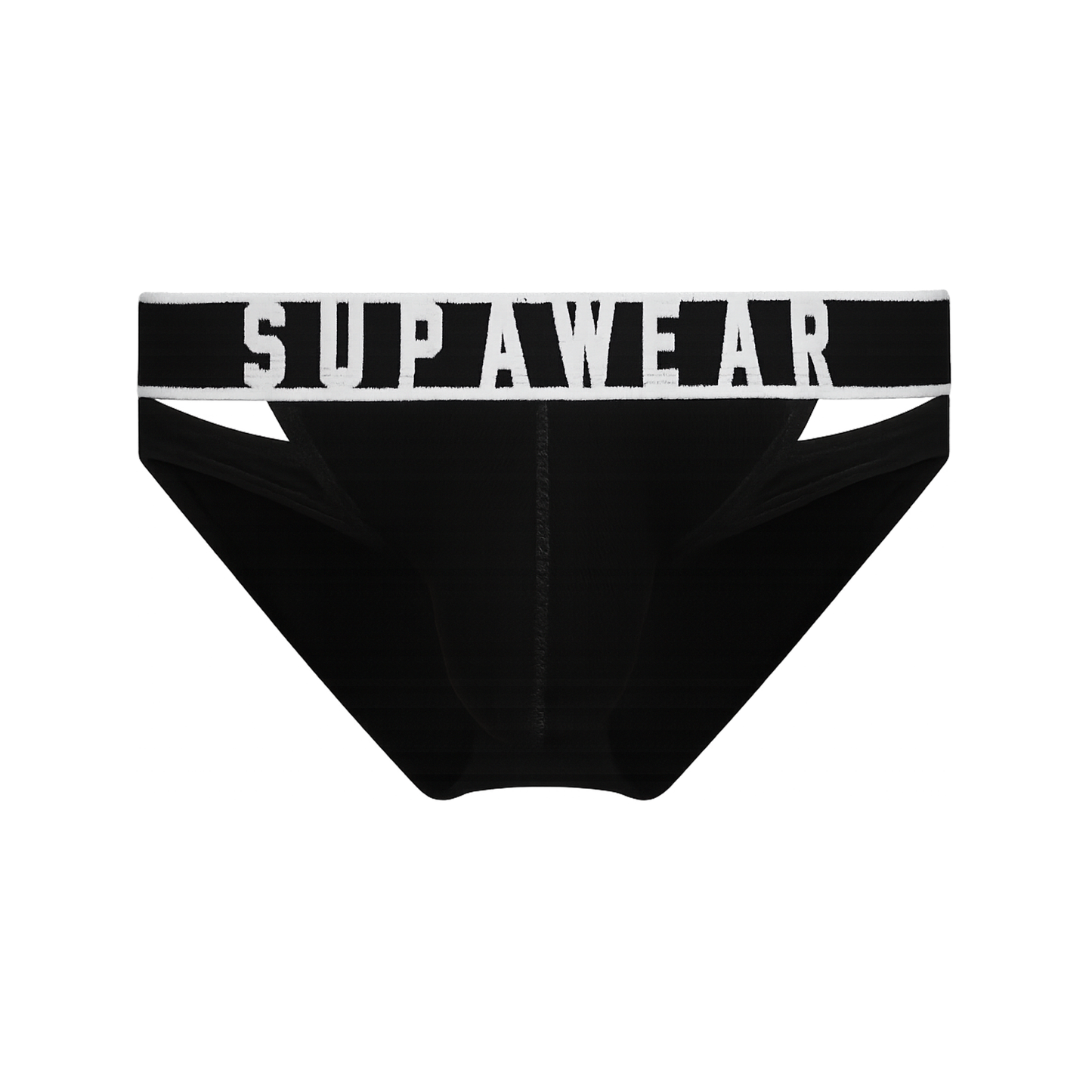 SUPAWEAR Ribbed Slashed Brief Black