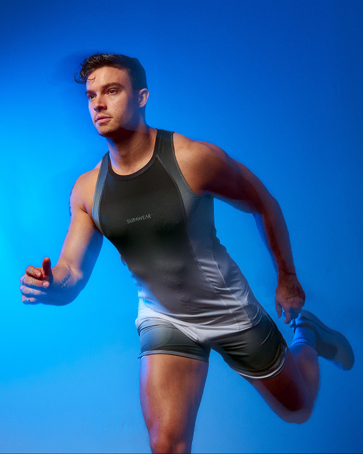 SUPAWEAR SPR Gradient Black/White Multipack 1x Singlet + 1x Shorts