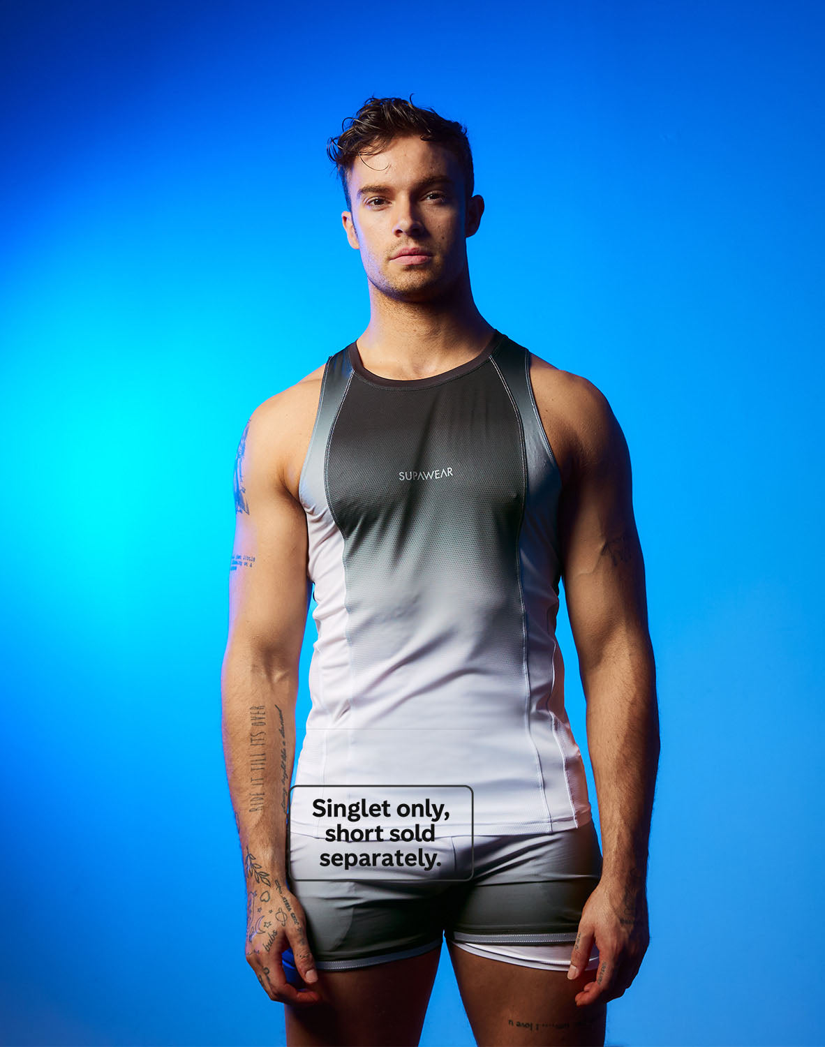 SUPAWEAR SPR Performance Gradient Singlet Black/White