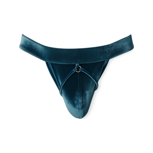 Vaux Velvet Crush Double Y Thong Sapphire