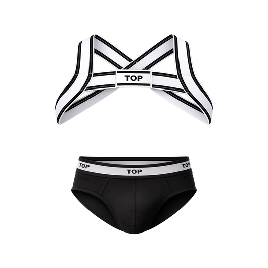 Barcode Berlin TOP Multipack 1x Brief Black + 1x Harness White-Black