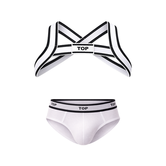 Barcode Berlin TOP Multipack 1x Brief White + 1x Harness White-Black