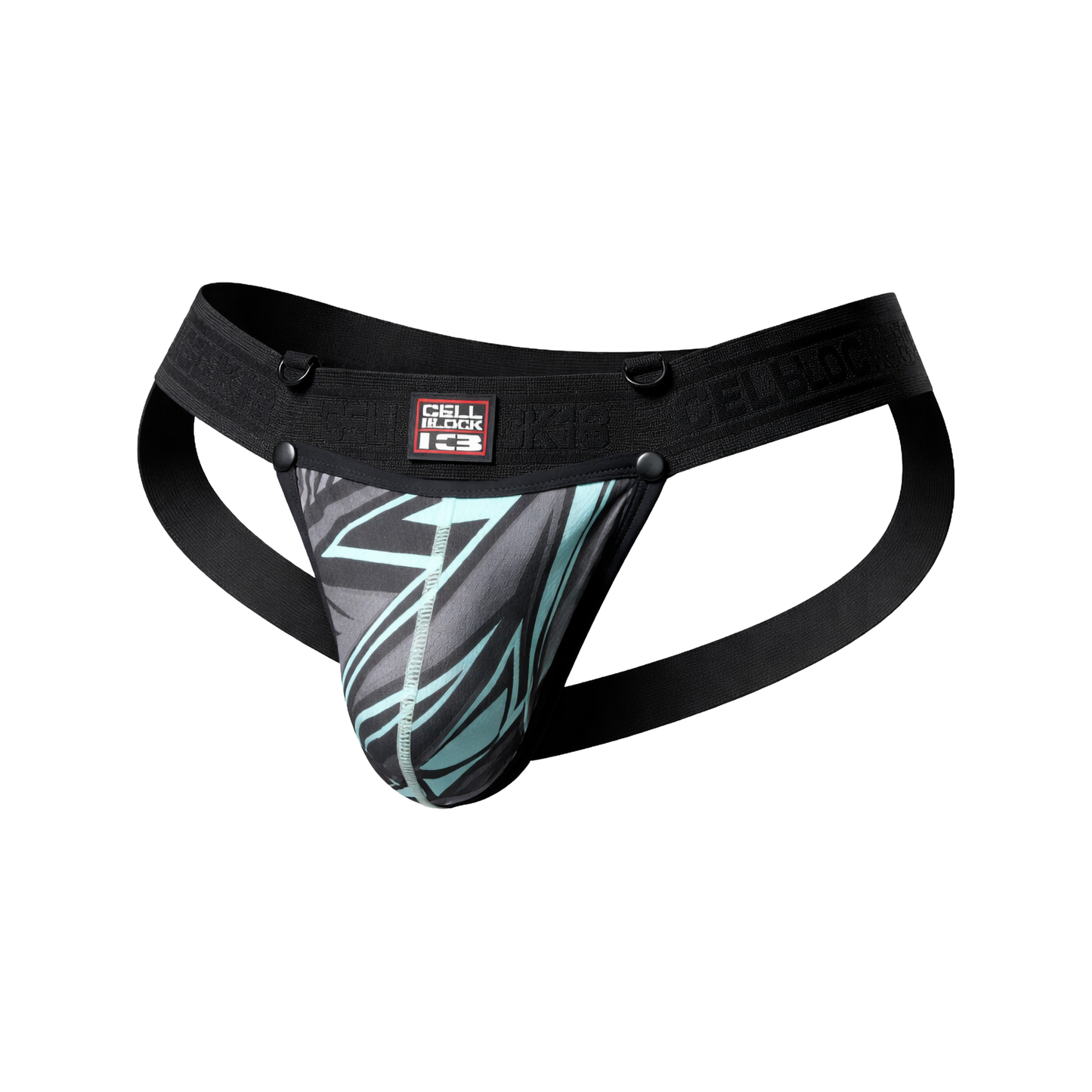 CELLBLOCK 13 Kennel Club Lightning Snap Off Jockstrap Turquoise