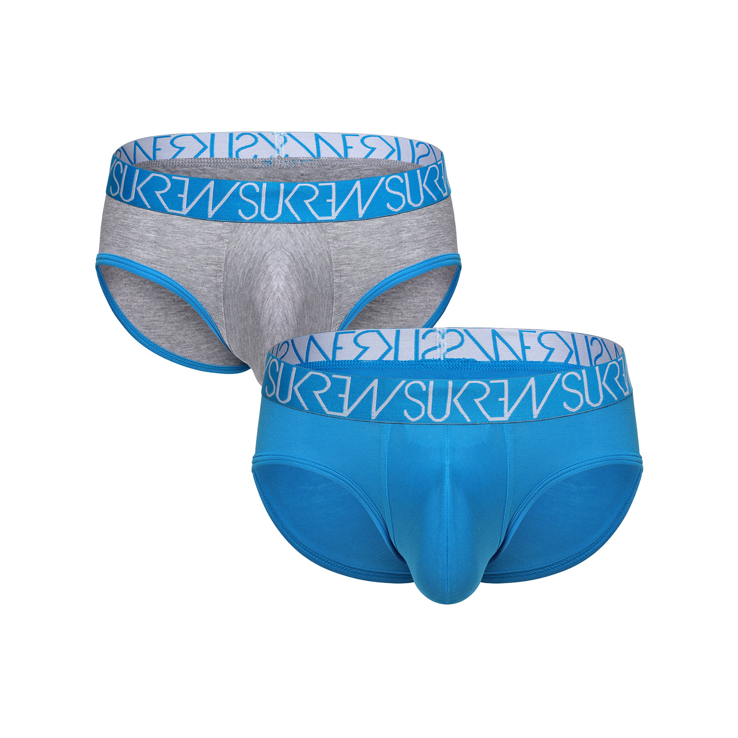 SUKREW Apex Brief Multipack 1x Grey Marl + 1x Azure